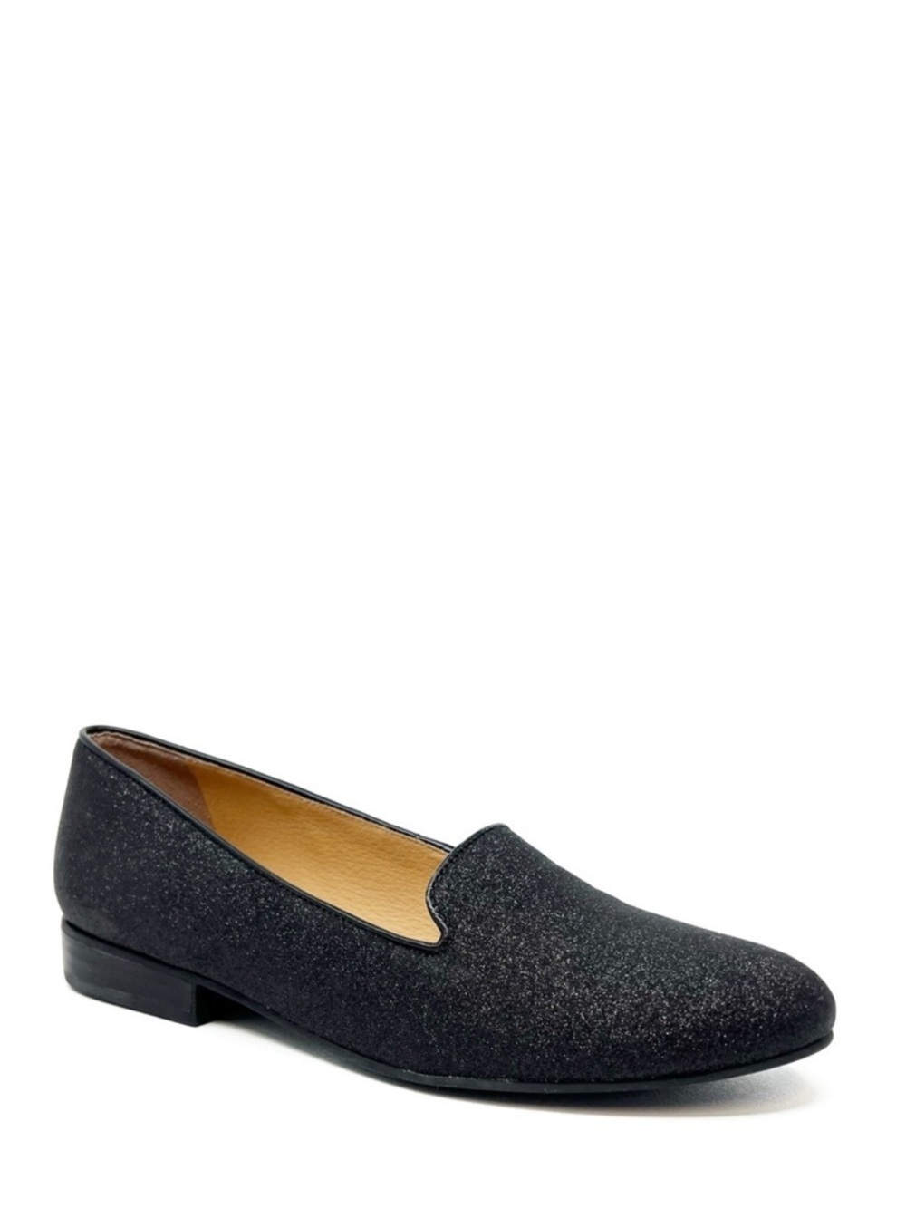 NEW Jack Rogers Ginny Glitter Loafers Black Size 8 Slip-On Shoes Shimmer New